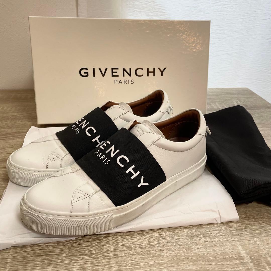 GIVENCHY シティ スニーカー ロゴ スリッポン レザー 白 40