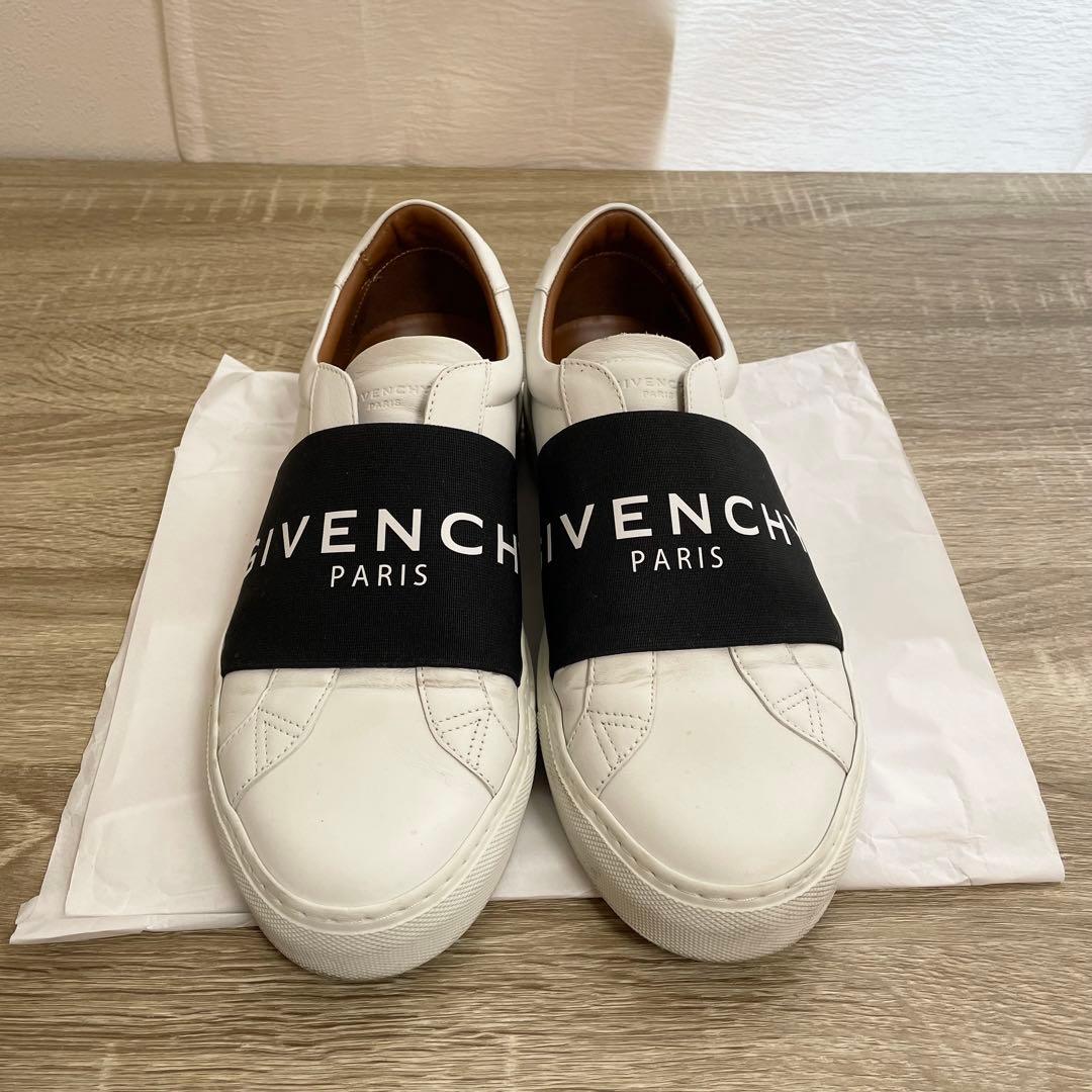 GIVENCHY シティ スニーカー ロゴ スリッポン レザー 白 40