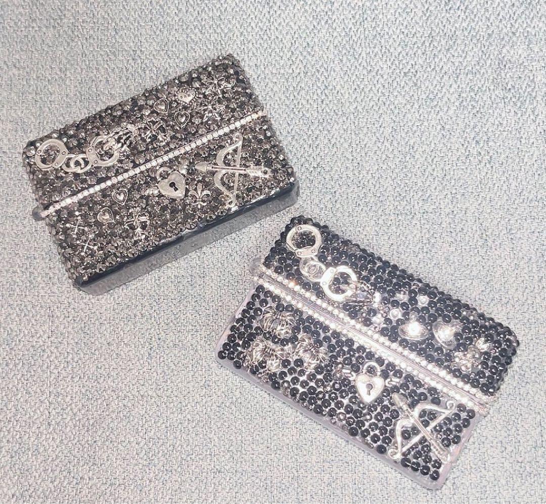 iQOSヒートスティックケースデコ シガレットケース デコケース y2kシルバー