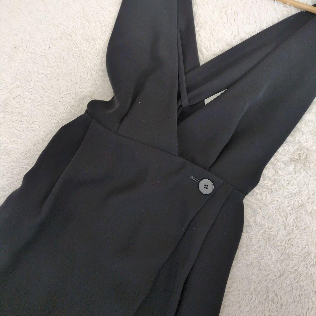 ENFOLD　エンフォルド　 ダブルサテンジャンパースカート 　黒