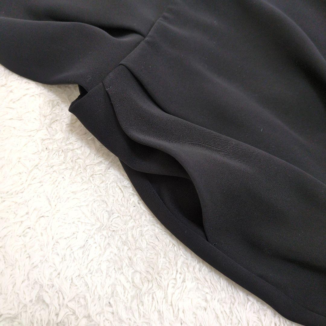 ENFOLD　エンフォルド　 ダブルサテンジャンパースカート 　黒