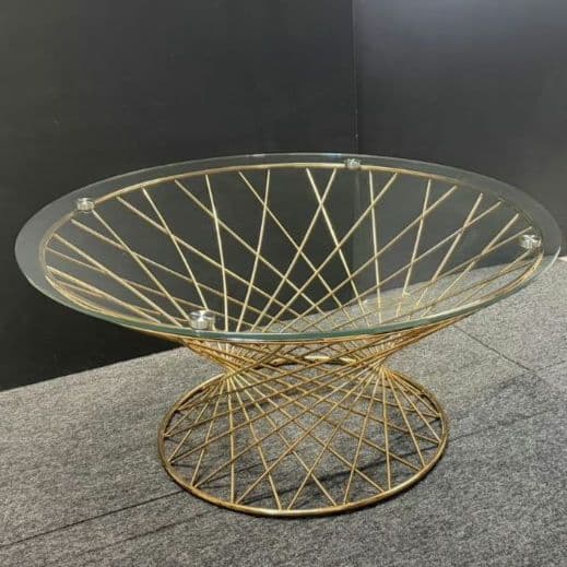 ໒꒱· ゜  FrancfrancテーブルMARLIA クリア×ゴールド