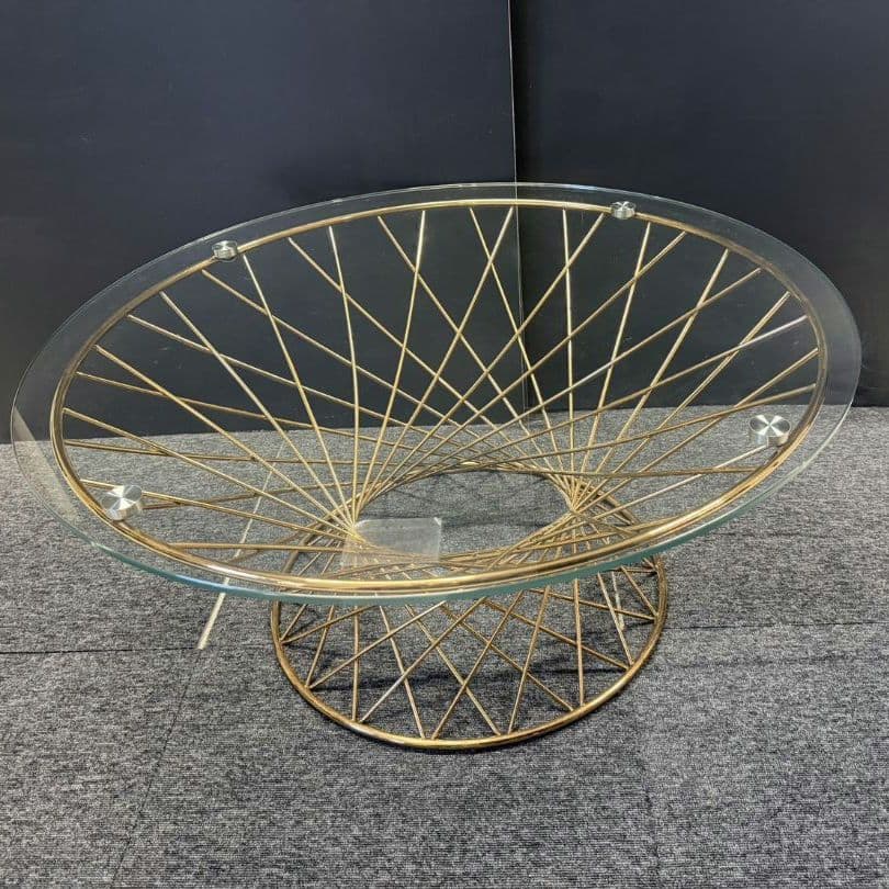 ໒꒱· ゜  FrancfrancテーブルMARLIA クリア×ゴールド