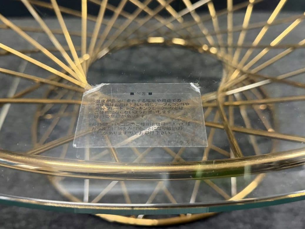 ໒꒱· ゜  FrancfrancテーブルMARLIA クリア×ゴールド