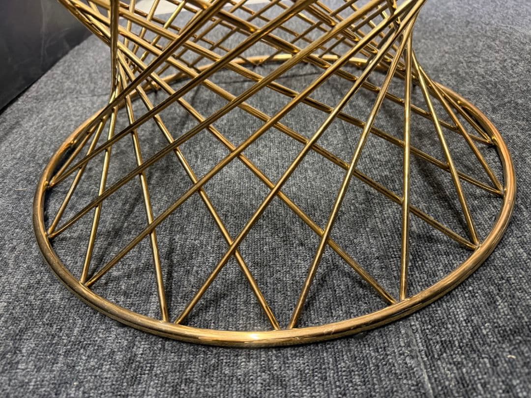 ໒꒱· ゜  FrancfrancテーブルMARLIA クリア×ゴールド