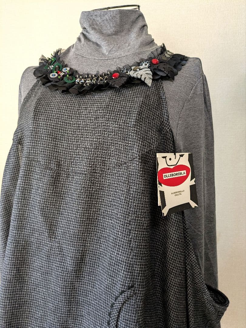 アルベロベロ新品♥️ビジュビーズが素敵ジャンパースカートゆったり定価30450円