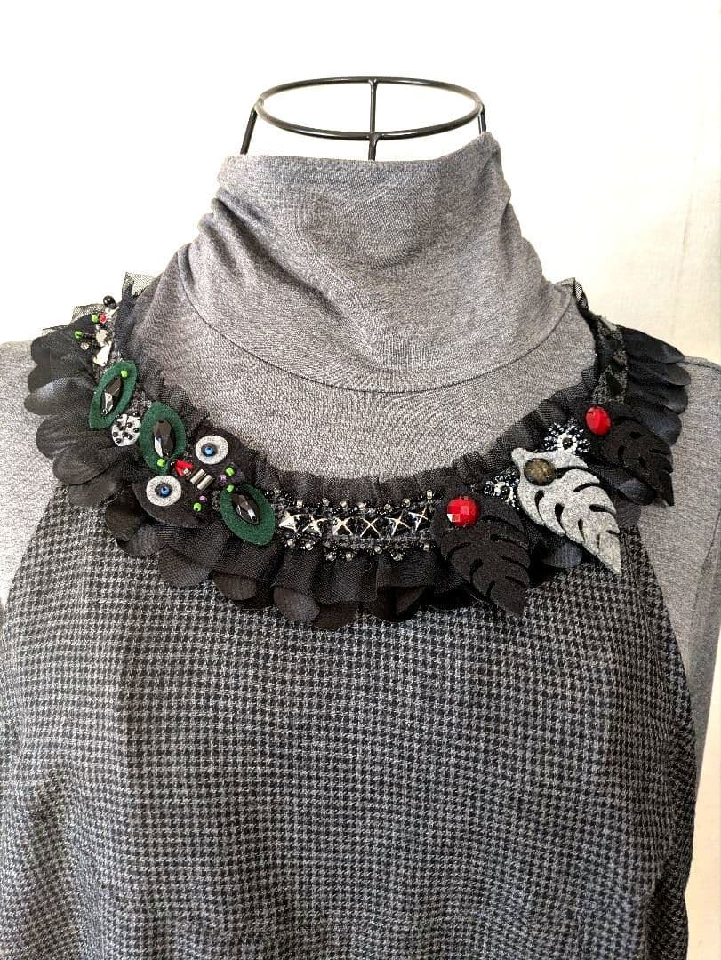 アルベロベロ新品♥️ビジュビーズが素敵ジャンパースカートゆったり定価30450円