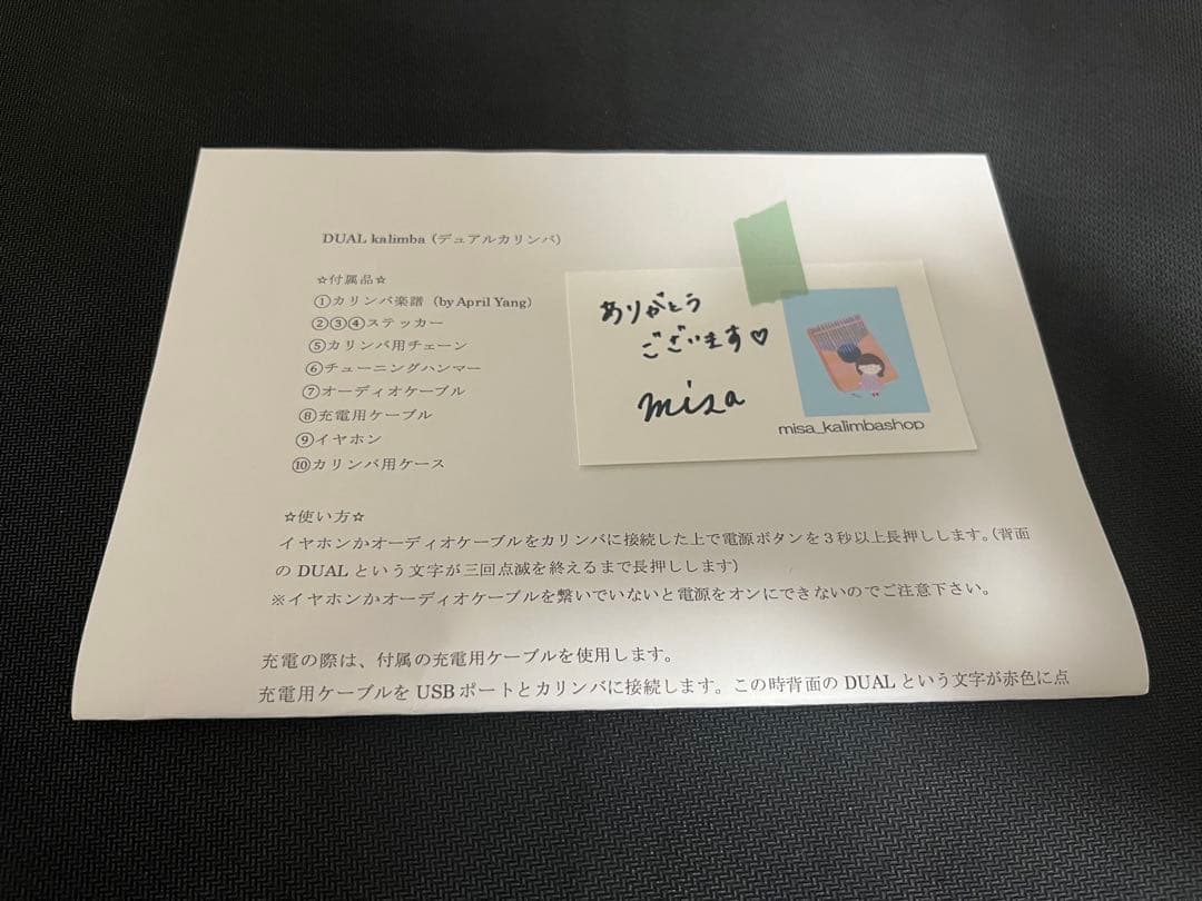 Dual Kalimba / デュアルカリンバ ケース、付属品あり