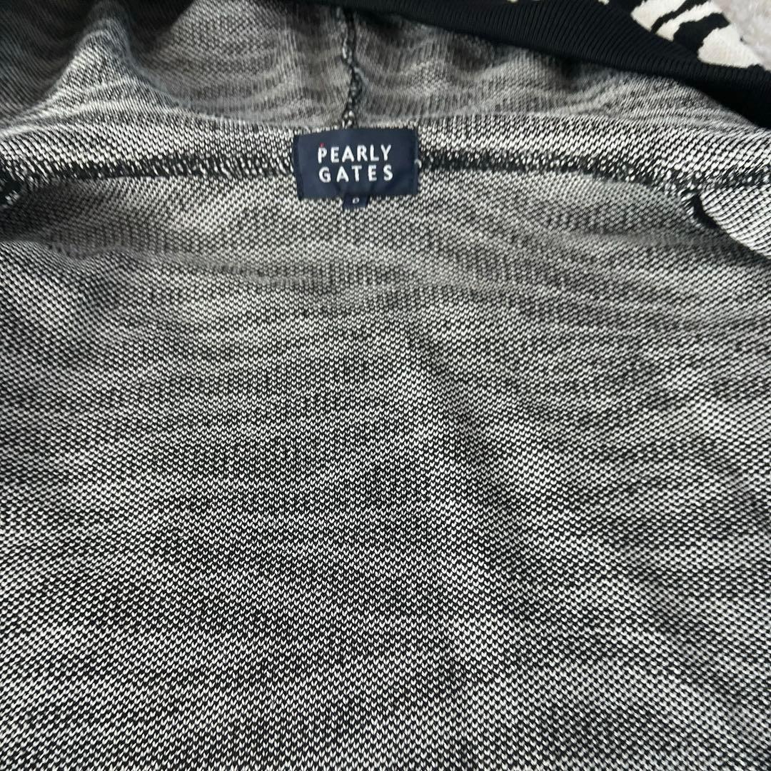 美品　PEARLY GATES ゼブラ柄フード付きセーター