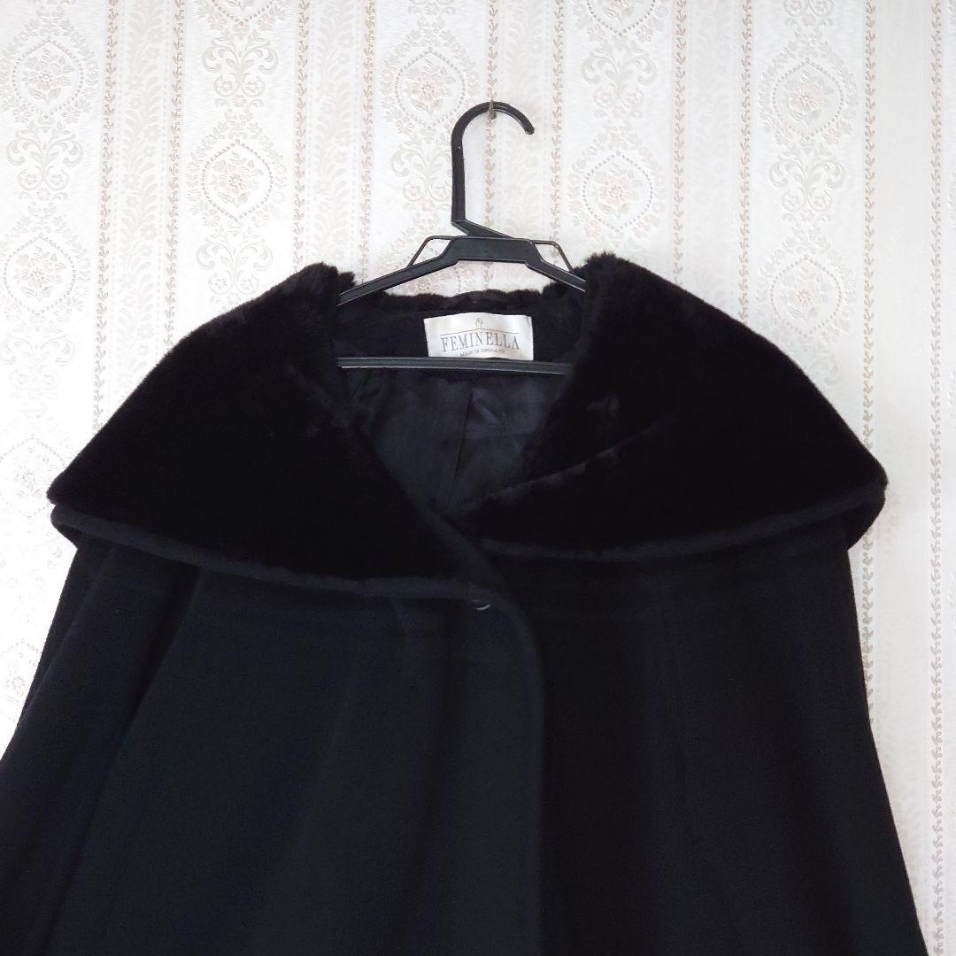 極美品❄あったかい！カシミヤ混 ダブルチェスターコート ロングコート Aライン