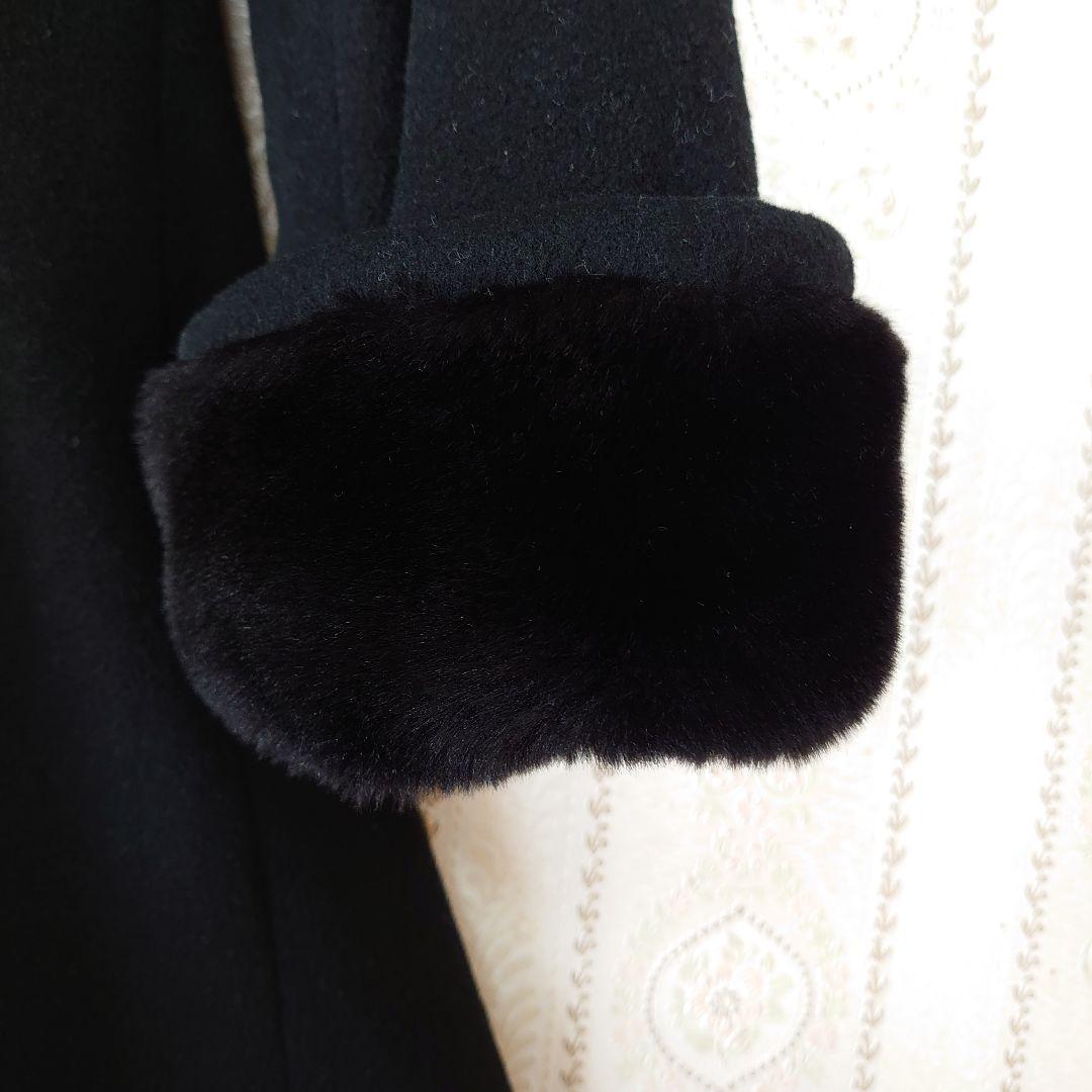 極美品❄あったかい！カシミヤ混 ダブルチェスターコート ロングコート Aライン