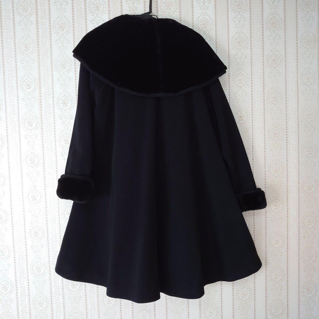 極美品❄あったかい！カシミヤ混 ダブルチェスターコート ロングコート Aライン