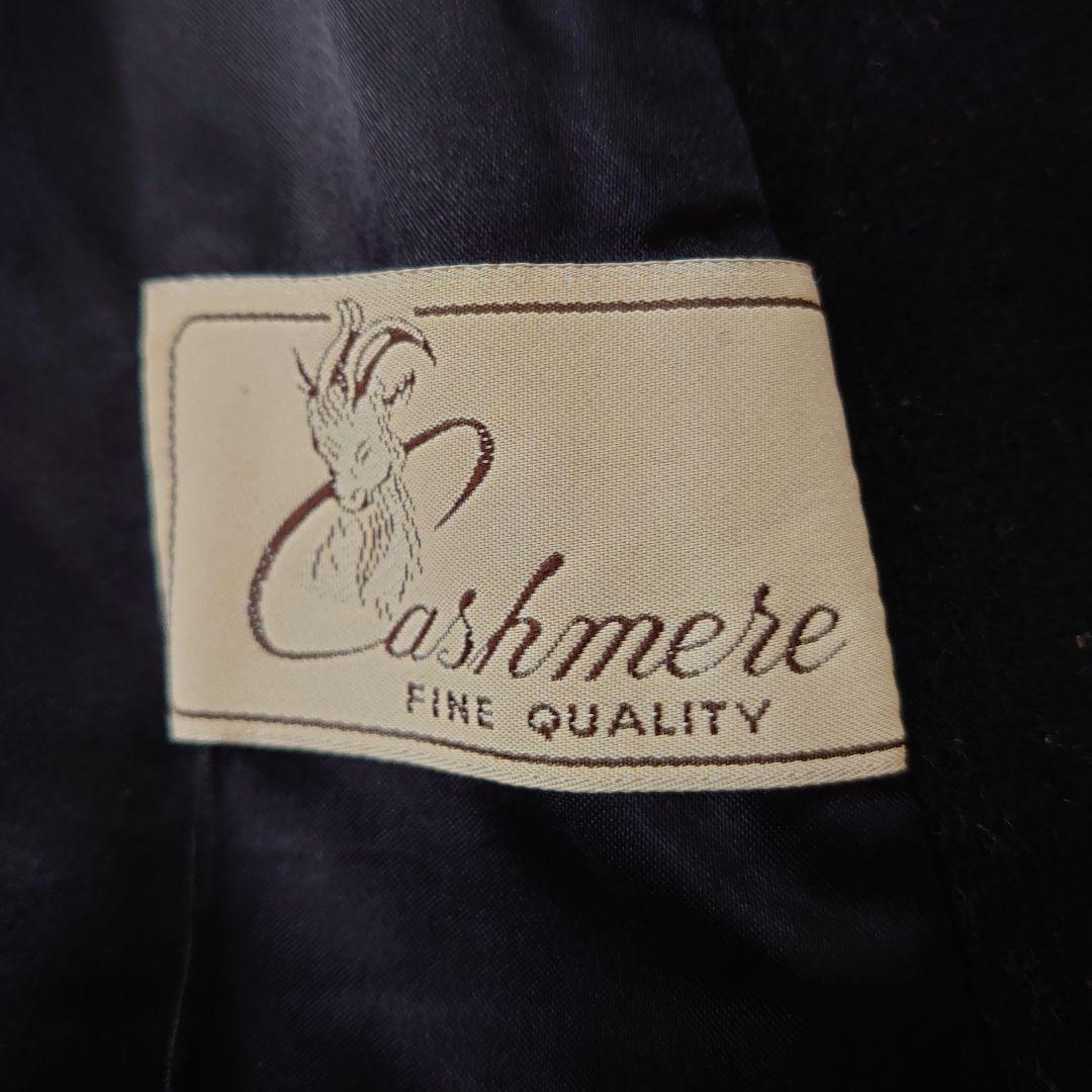 極美品❄あったかい！カシミヤ混 ダブルチェスターコート ロングコート Aライン