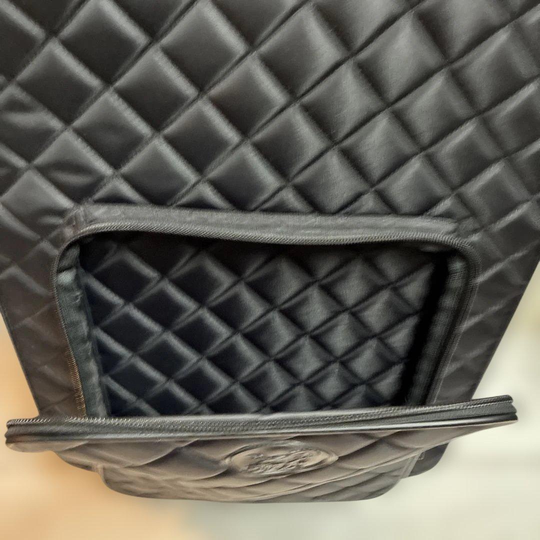 Darby 着物キャリーケース 伸縮式ハンドル 黒 キルティング