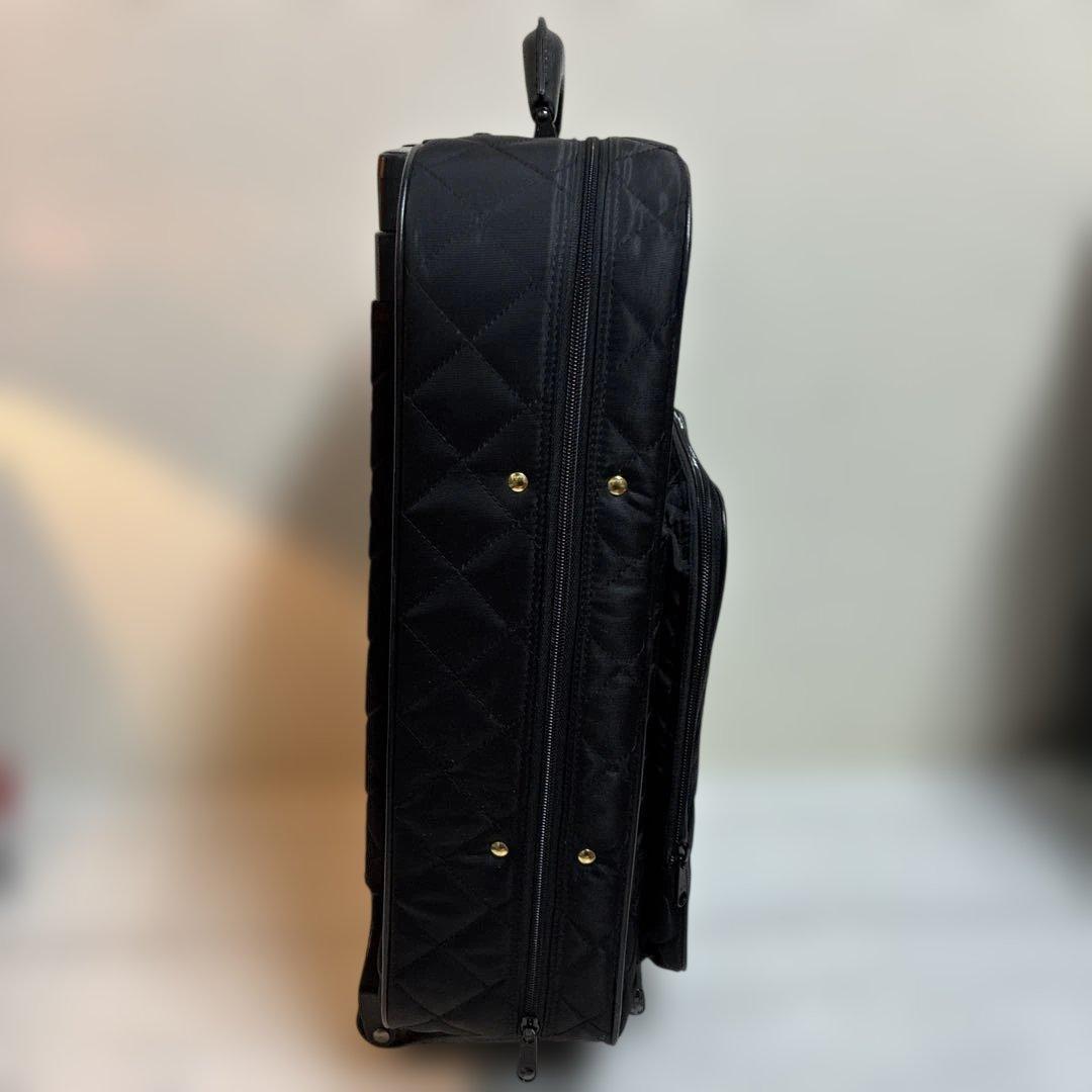 Darby 着物キャリーケース 伸縮式ハンドル 黒 キルティング