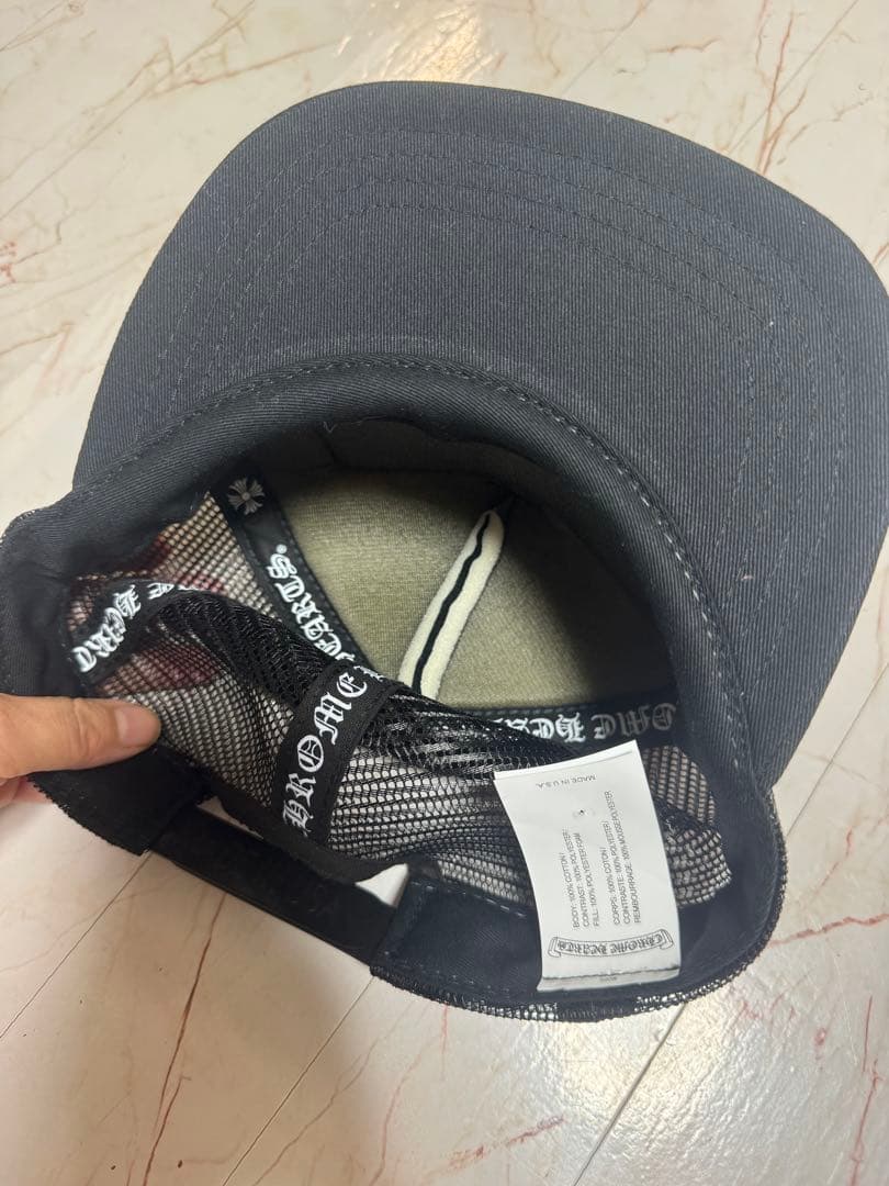 Chrome Hearts 刺繍入り黒キャップ