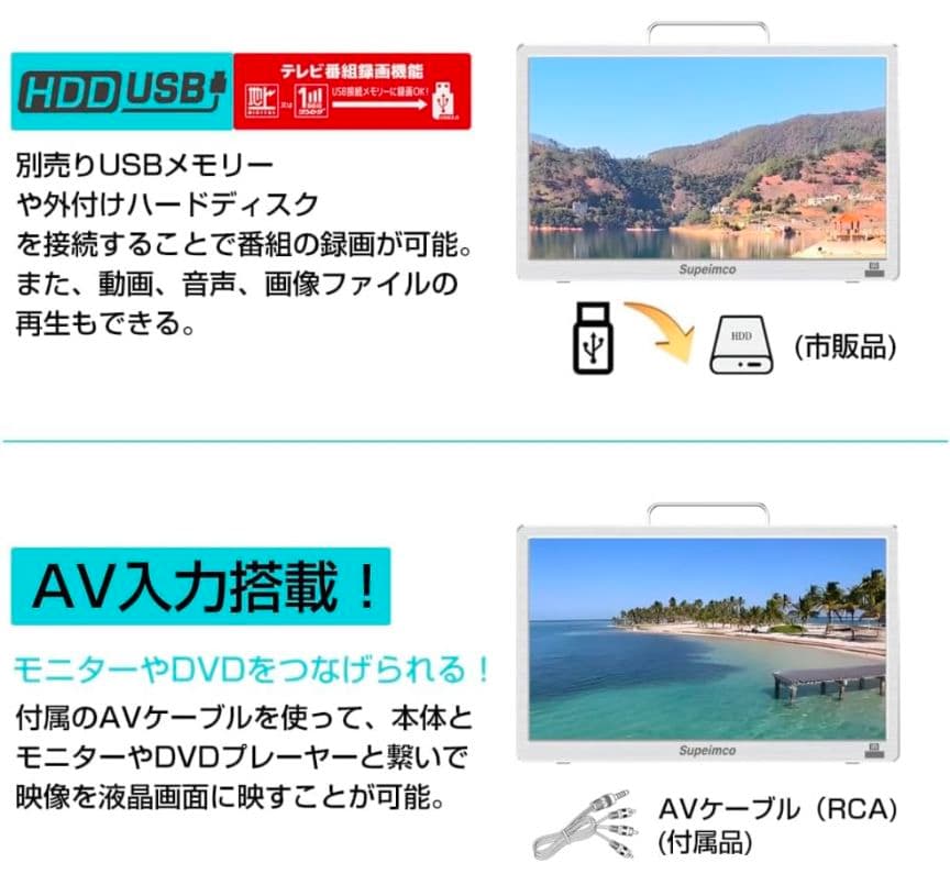 149ポータブルスマートテレビ 14インチ Android TV チューナーレス