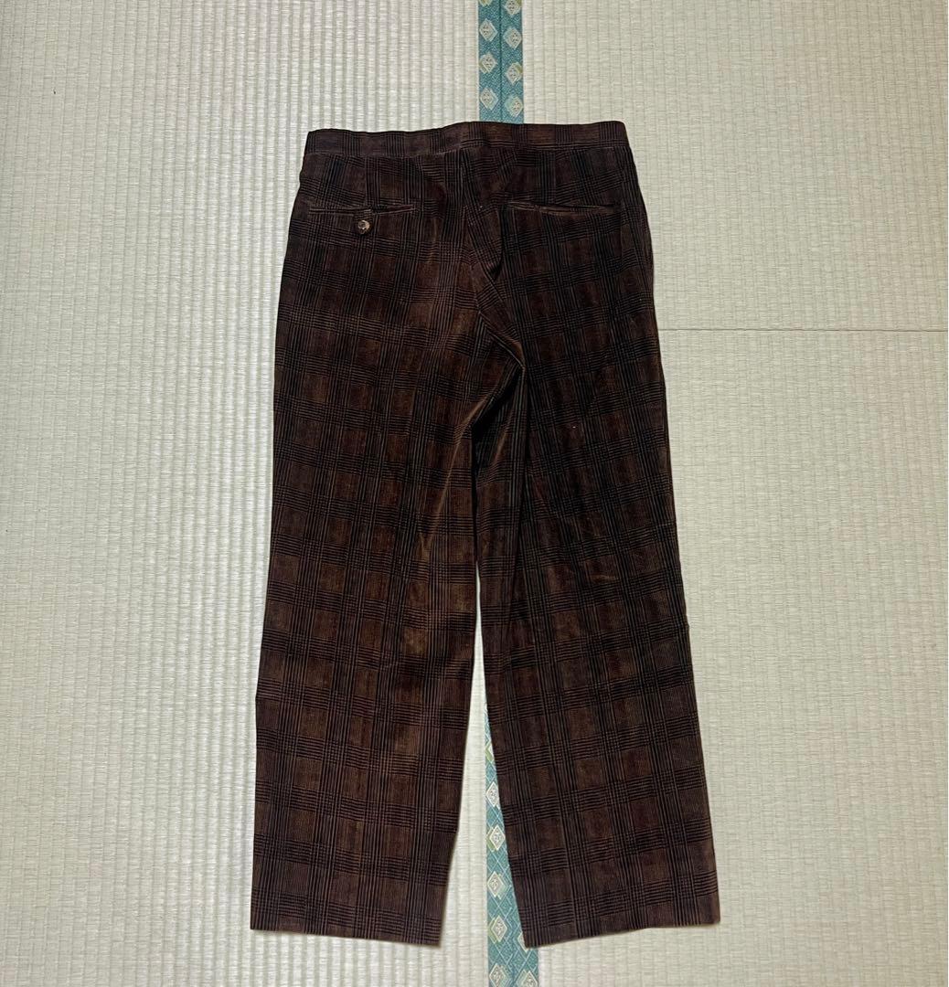 コーデュロイ グレンチェック ヴィンテージスラックス