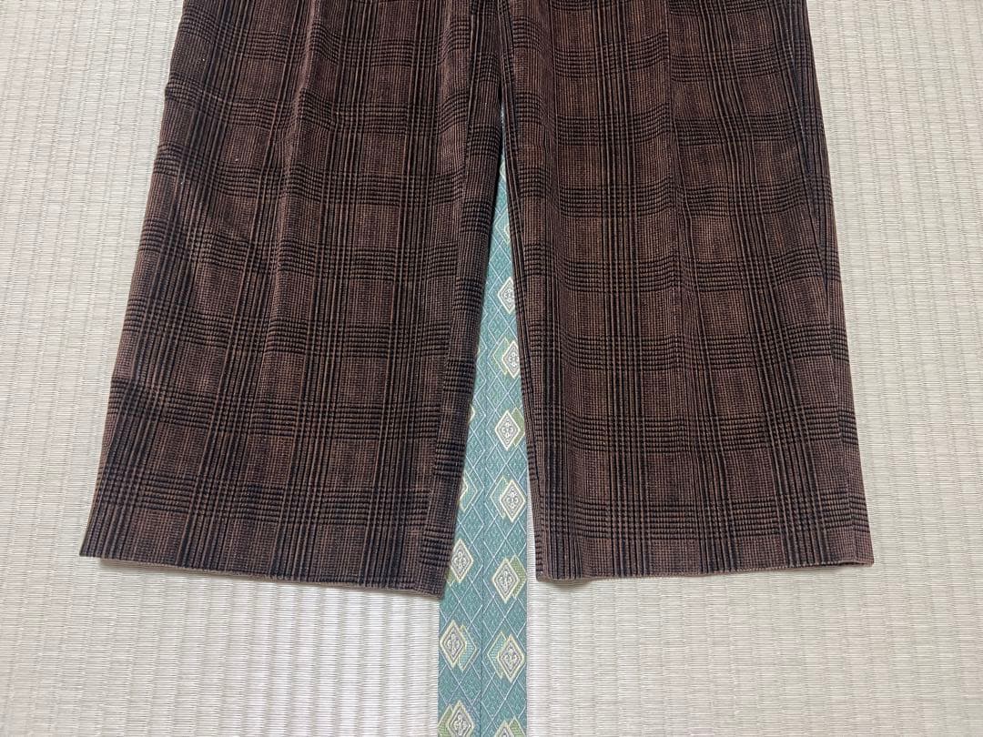 コーデュロイ グレンチェック ヴィンテージスラックス