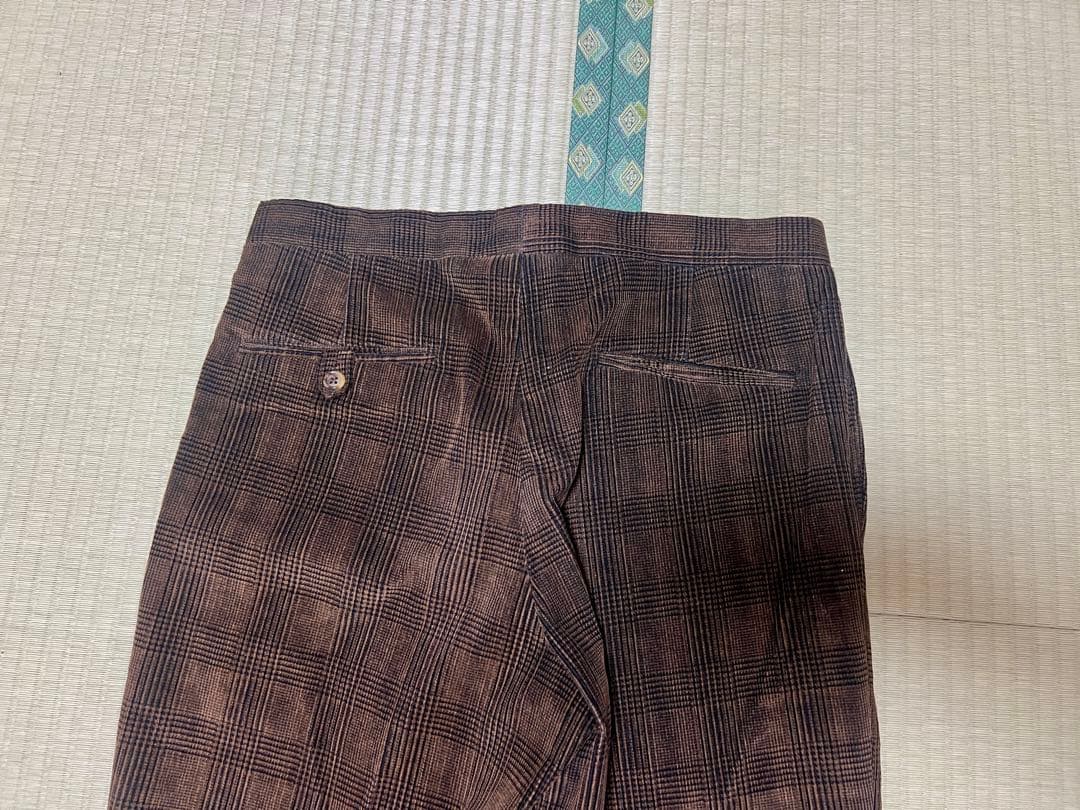 コーデュロイ グレンチェック ヴィンテージスラックス