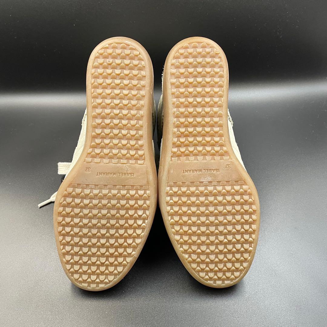 《未使用品》イザベルマラン ハイカット スニーカー スエード レザー 白系 37