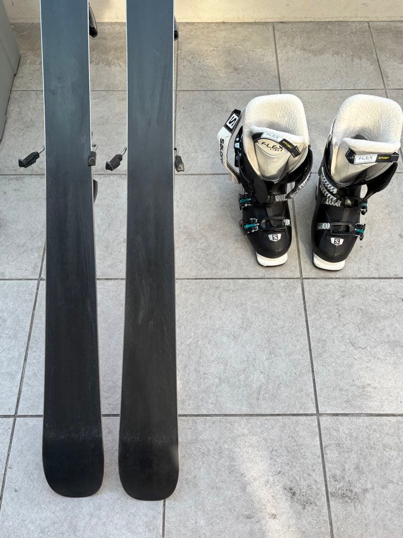 スキー板ビンディングブーツ3点セットレディース161cm 、23.0cm