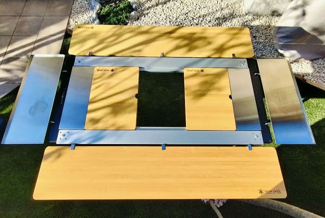 ☆希少☆peakスノーピーク　スライドトップロング竹２枚セット　ケース付