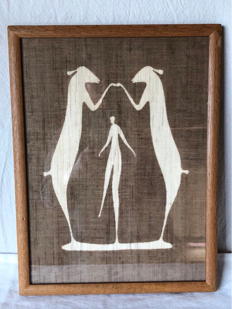 望月通陽　型染作品　『羊飼いの歌ー羊の門』