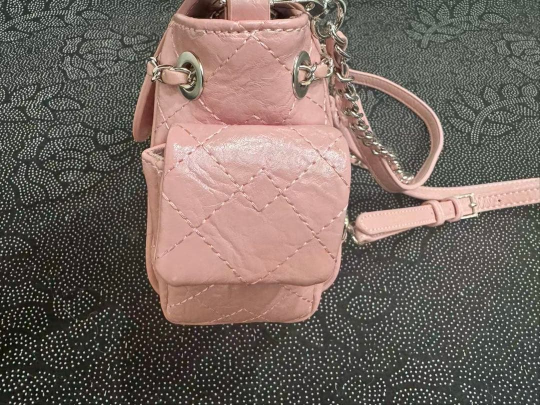 美品 CHARLES&KEITH Duo ピンク バックパック