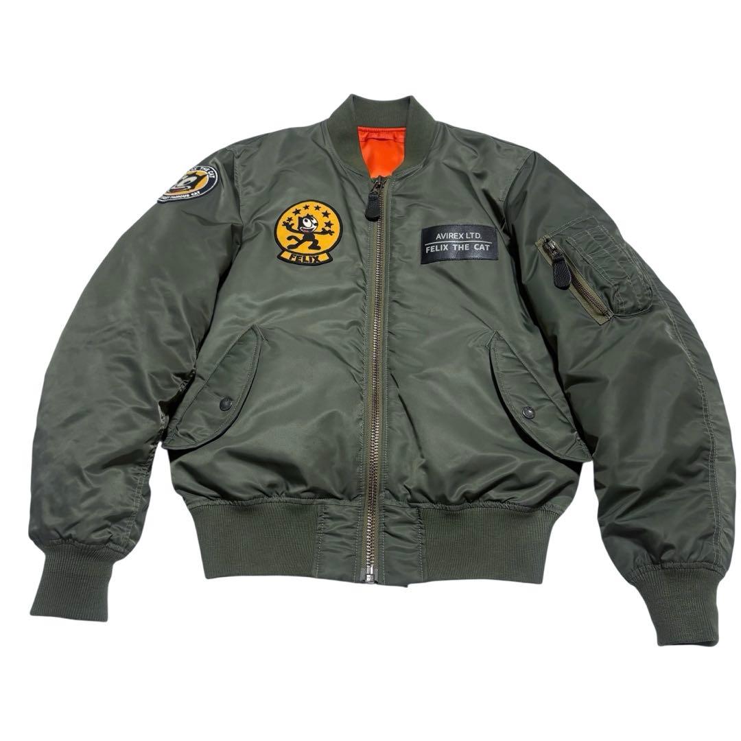 美品 AVIREX × FELIX THE CAT 限定コラボ MA-1 M