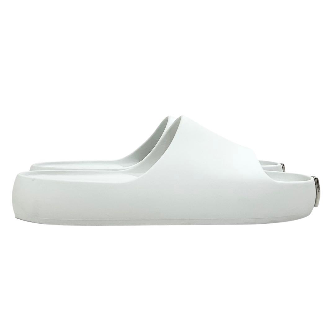 ドルチェ&ガッバーナ スライドサンダル 厚底 シルバーロゴ ホワイト 43