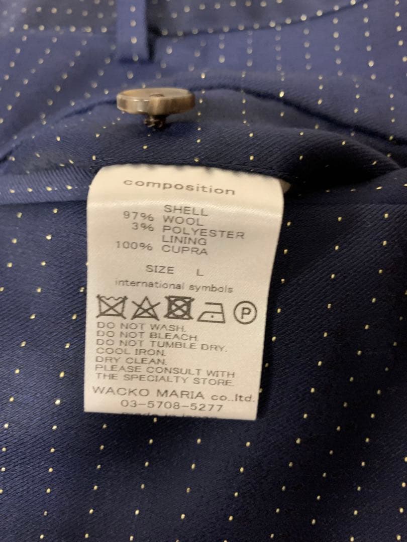 WACKOMARIA DORMEUIL PLEATED TROUSERS 金ラメ