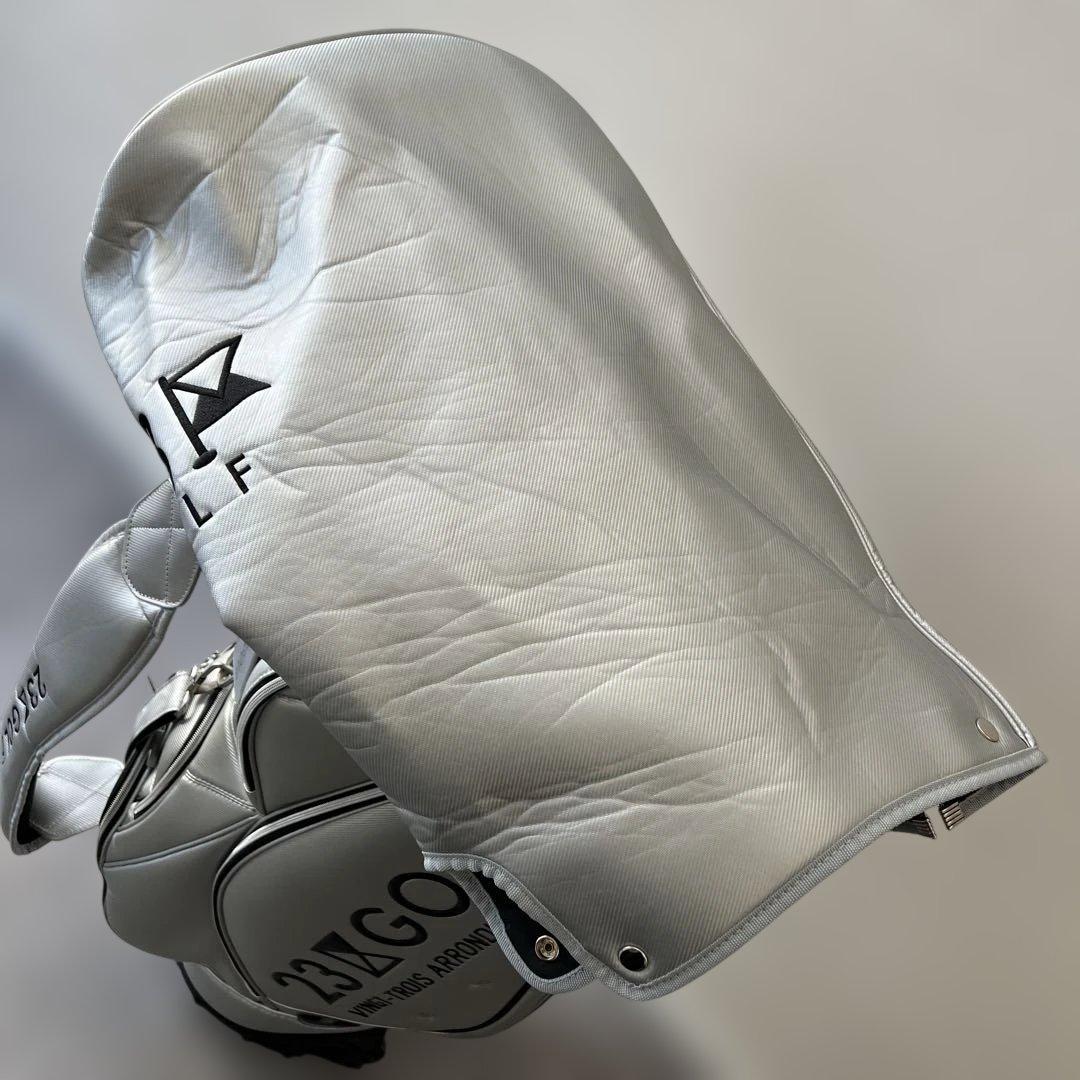 23区　キャスター付きキャディバッグ&セルフバッグ　シルバー