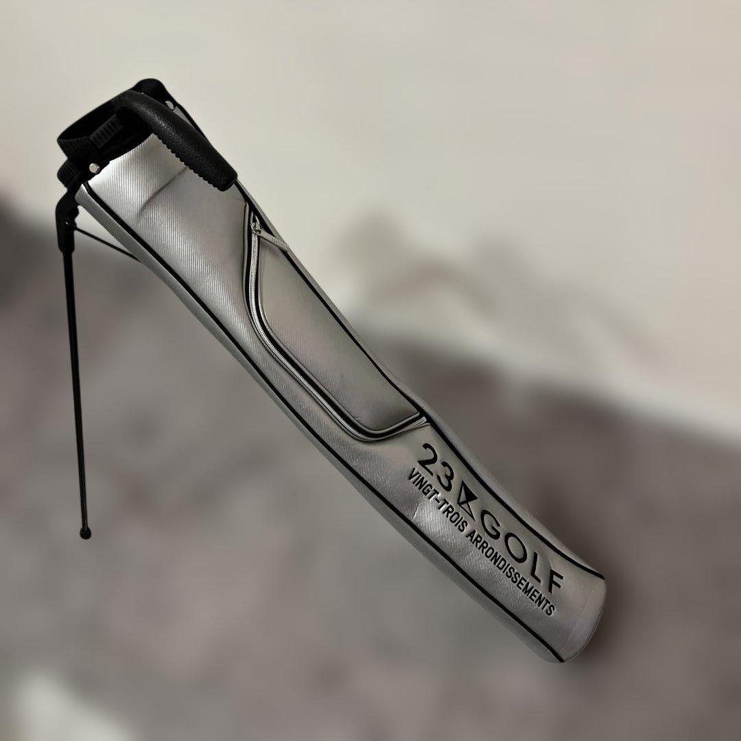 23区　キャスター付きキャディバッグ&セルフバッグ　シルバー