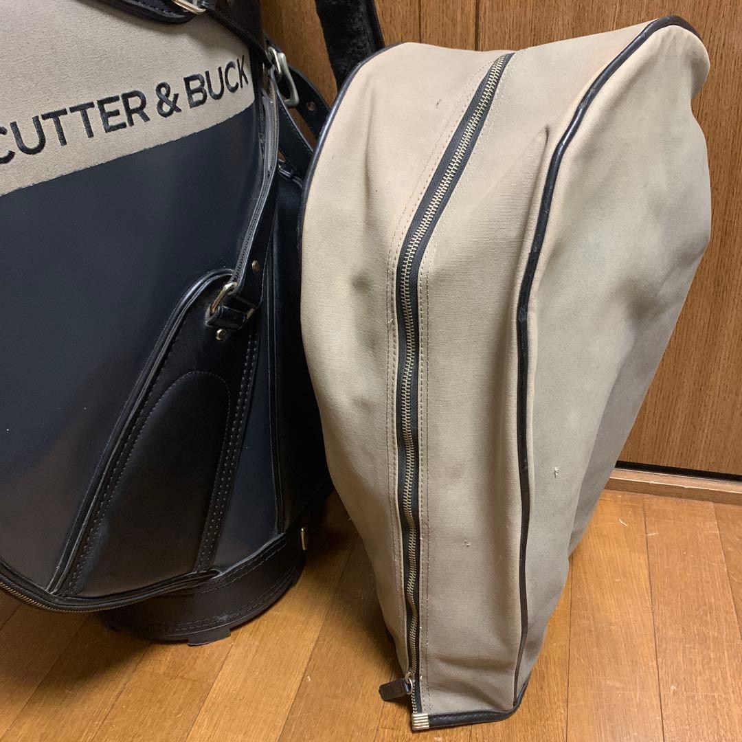 変*堂様 ▲帆布▲ ブラックレザー　高級　キャディバッグ CUTTER & BU