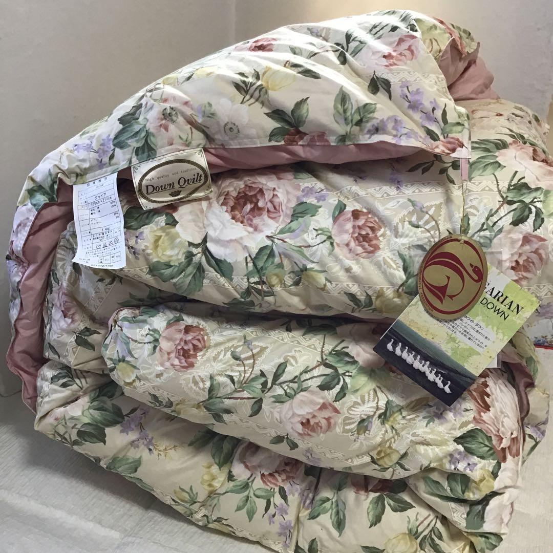 羽毛掛布団シングルダウン９５％ １.４kg（未使用）