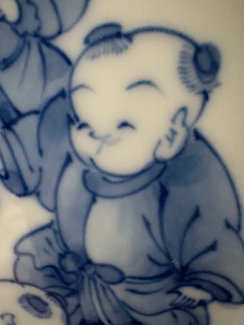 三川内焼☆平戸松山窯☆飾り皿☆唐子七人