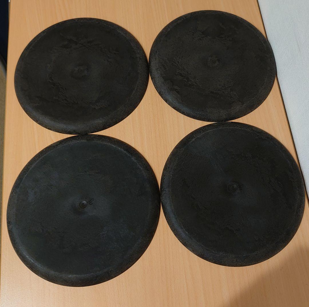 エイラス 中皿ウェーブ杉皮ブラック22cm 4枚セット