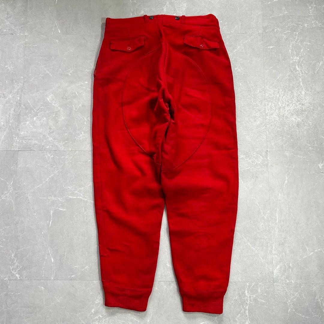 50s Woolrich ウール ハンティングパンツ ダブルニー レッド XL