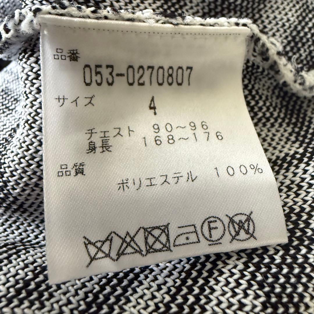美品　パーリーゲイツ　ニット　総柄　黒　白　S〜M相当　ロゴデザイン　4