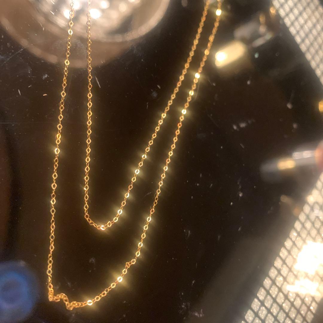 K18 ネックレス　刻印AU750 18金　45センチ