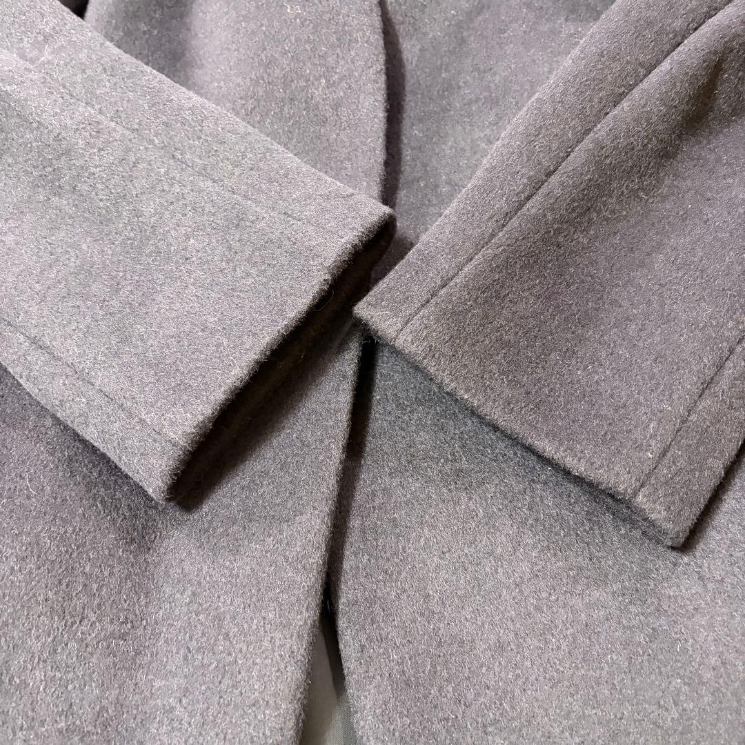 新品 PLST ウールモッサカラーレスコート Sサイズ ネイビー