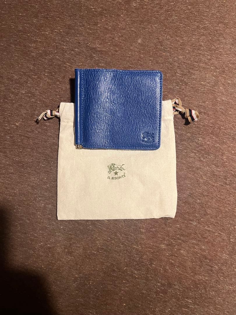 イルビゾンテマネークリップ　青