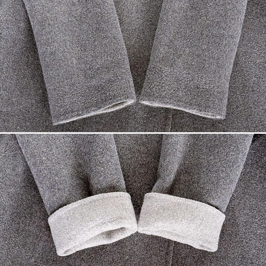 美品✨【セオリー】カシミヤウール リバーシブル ダブルフェイスフードコートグレー