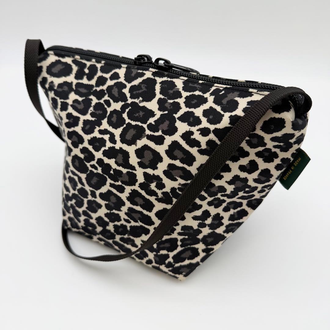 【極美品】エルベシャプリエ 2885F 舟型ショルダーバッグ S パンサーブラン