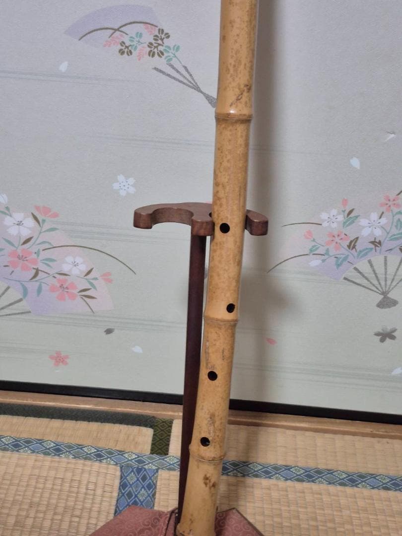 地無尺八延管　二尺四寸(呼称）G＃（A♭）調　　全長75.5cm