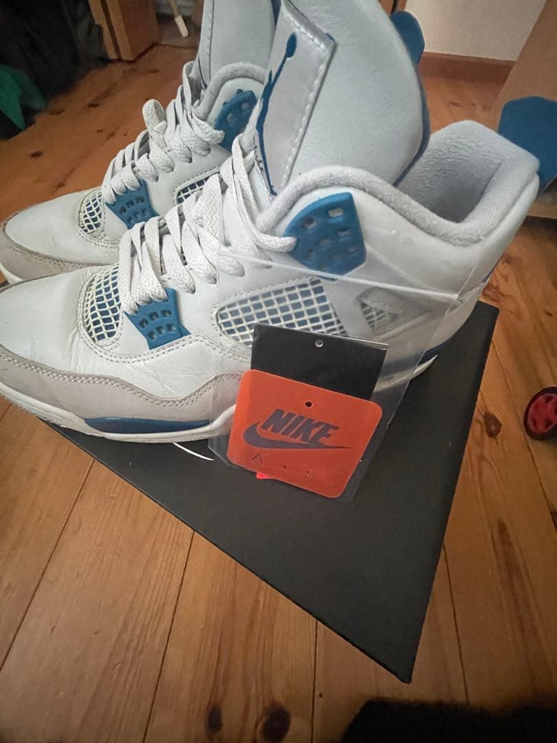 靴 Nike Air Jordan 4 Retro Industrial Blue
