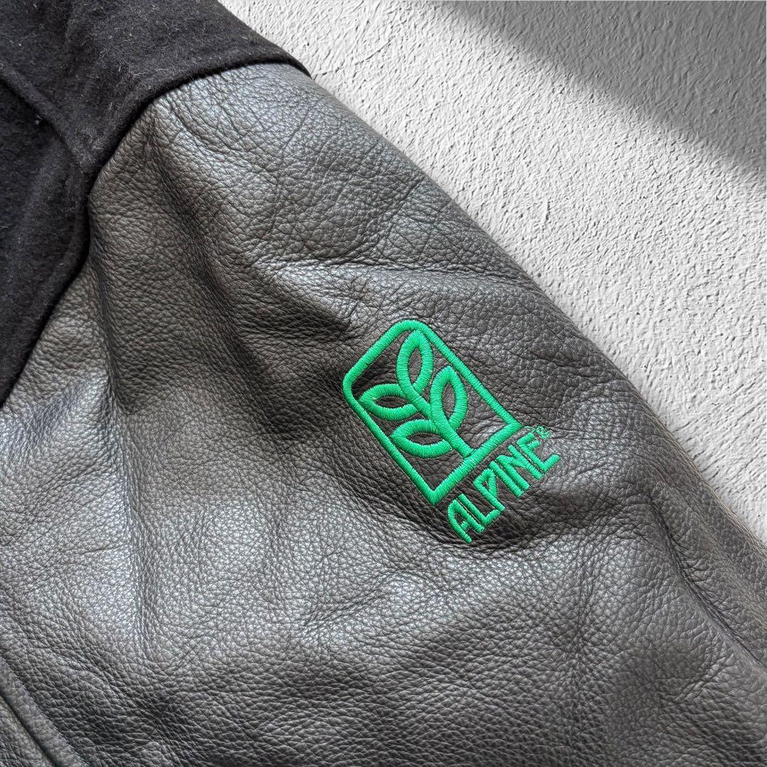  SPORTSWEARスタジャン企業系アワードジャケット袖革L古着