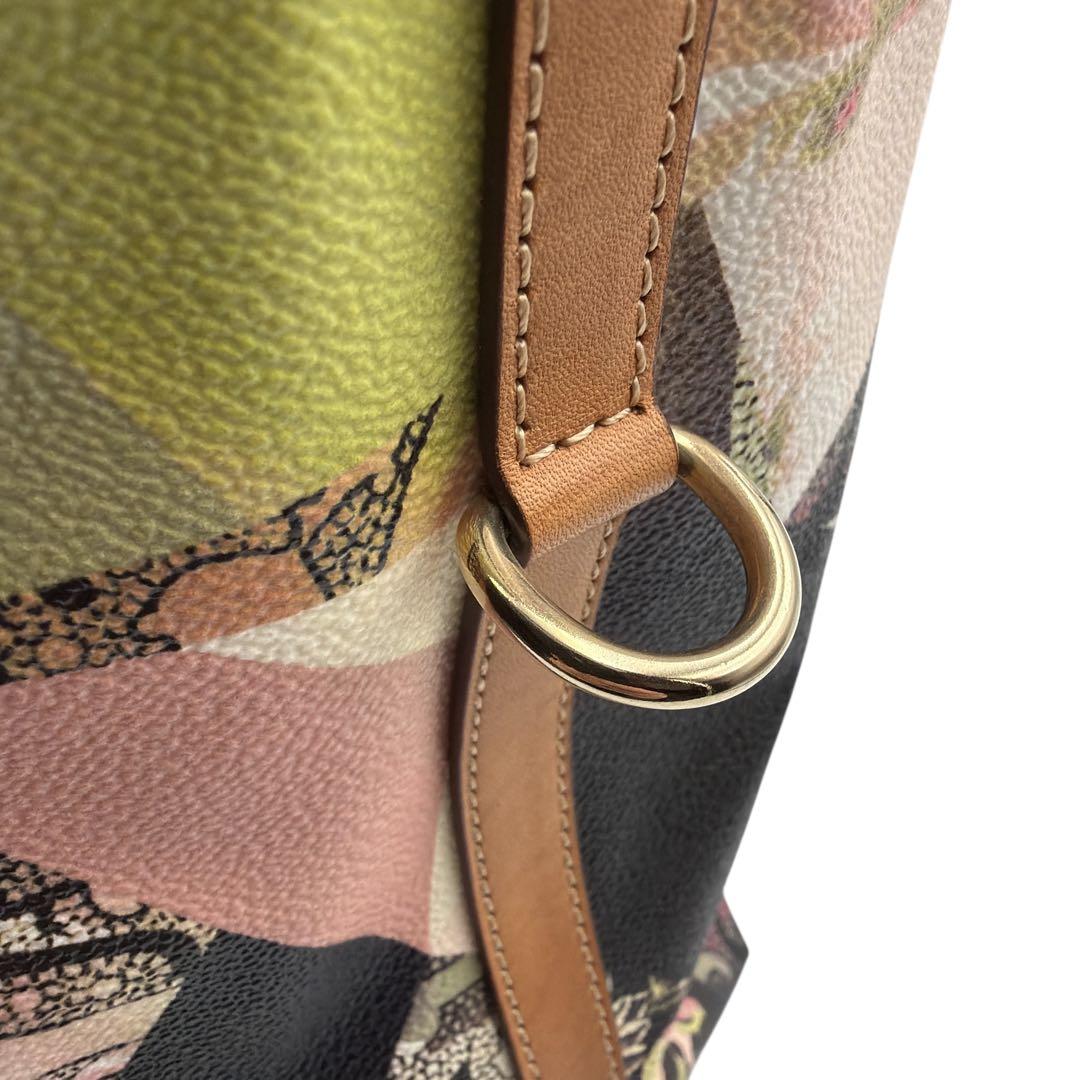 新品未使用 エトロ 2way トートバッグ ペイズリー ピンク 斜め掛 A4不可