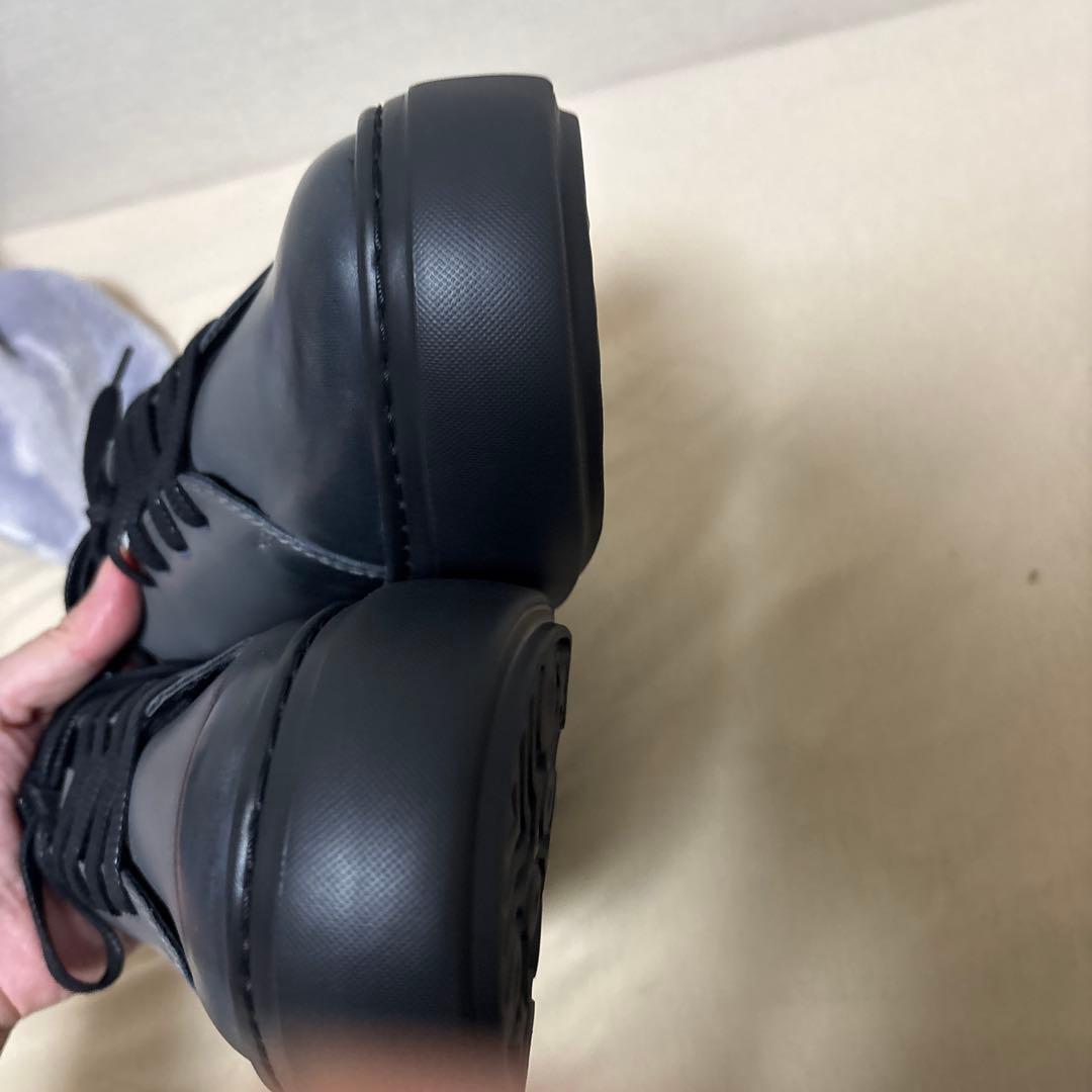 の*川様 マザーハウス　厚底グレー レースアップシューズ